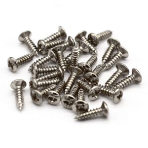 100 pack #4 x 1/2 inch stainless steel guitar pickguard screws phillips for fender guitars uncoated