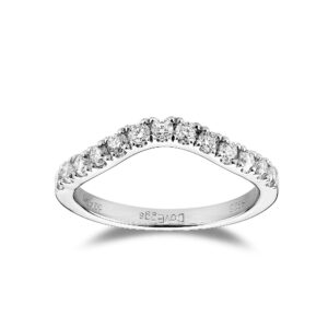 doveggs 0.46ctw ghi 2mm moissanite lab created diamond half eternity curved wedding band 14k gold quality sterling silver wedding engagement rings for women(7)