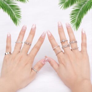 ONESING 93-109 Pcs Knuckle Rings for Women Stackable Rings Sets Bohemian Retro Vintage Joint Finger Gold and Sliver Rings Set for Women Men Hollow Carved Flowers