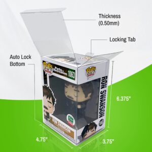 (80 Pack) EcoTEK Protectors Pop Protector Compatible with - 0.50mm 4" Inch Funko POP! Figures, Strong, Clear Pop Case, Acid Free