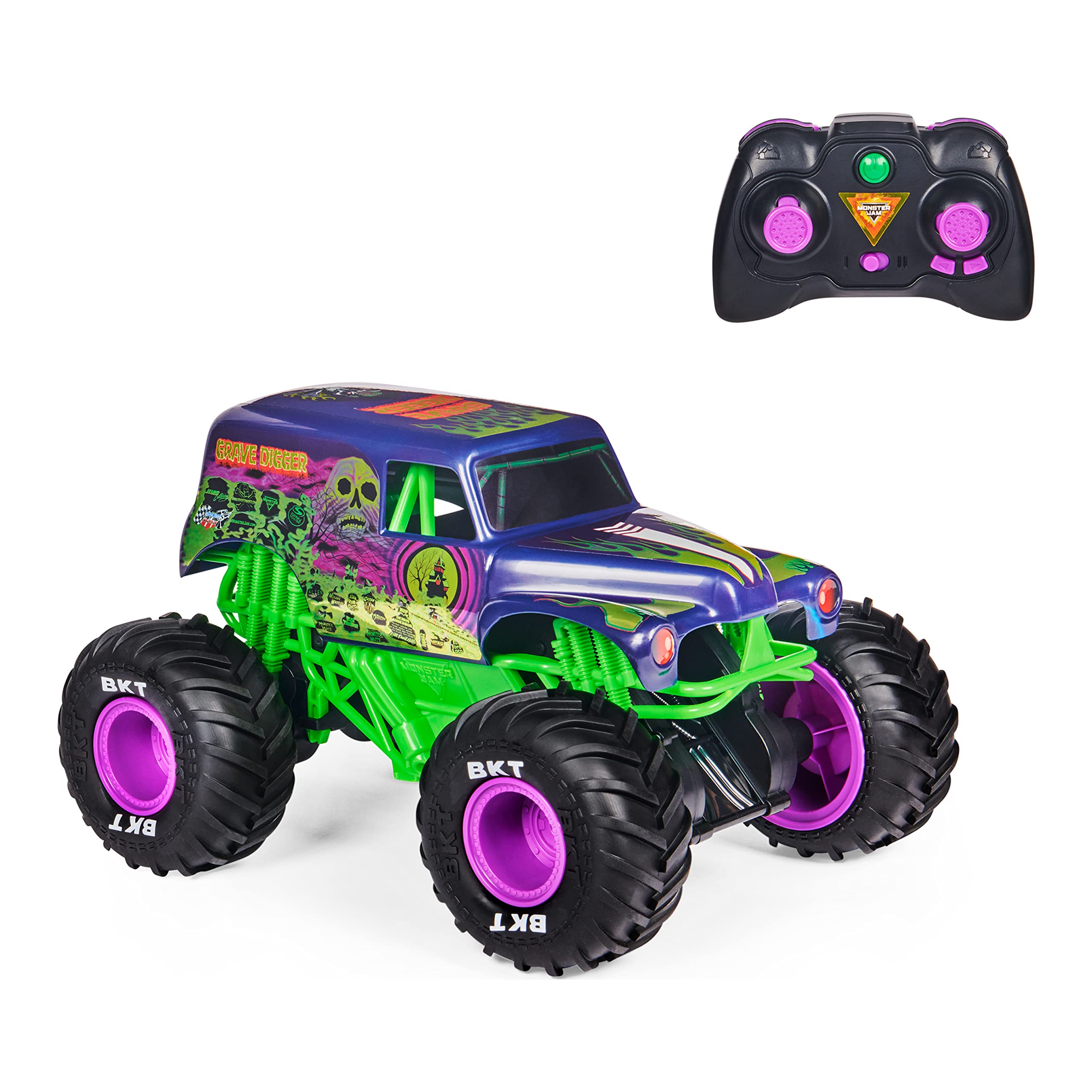 Monster Jam, Official Grave Digger Freestyle Force, Remote Control Car, Monster Truck Toys for Boys Kids and Adults, 1:15 Scale