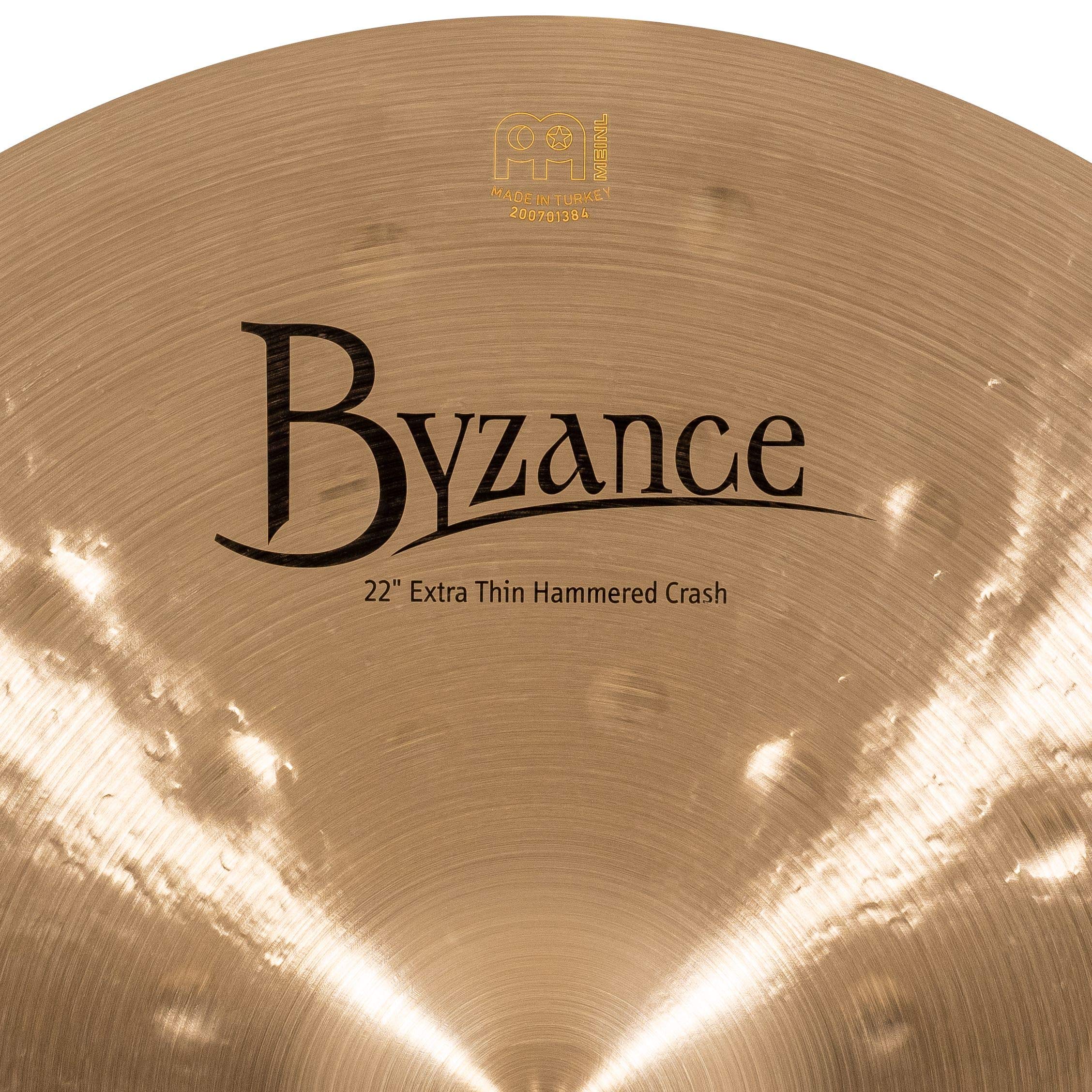 Meinl Cymbals Byzance Traditional Extra Thin Hammered Crash — Made in Turkey — B20 Bronze, 2-Year Warranty, 22インチ (B22ETHC)