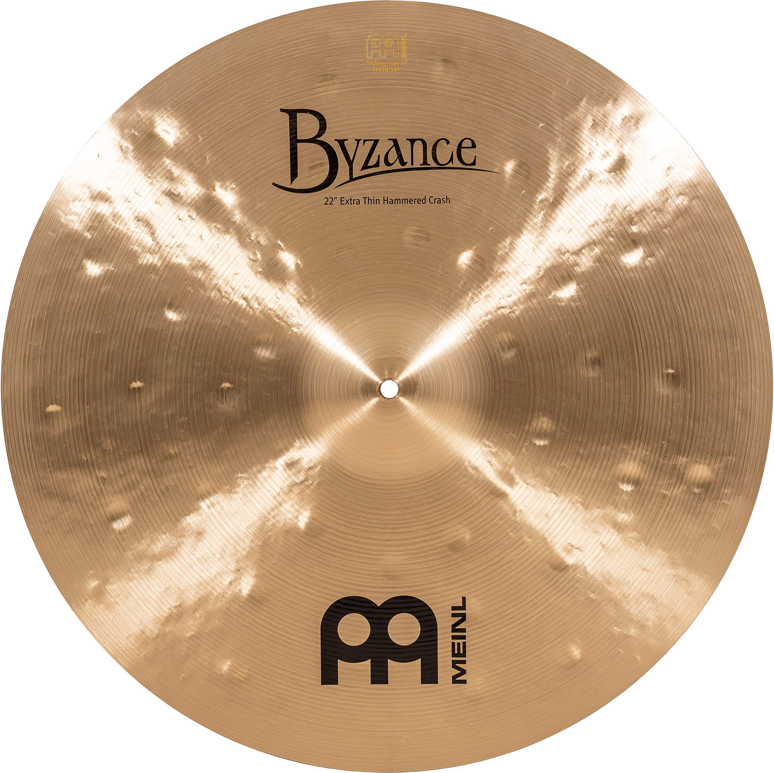 Meinl Cymbals Byzance Traditional Extra Thin Hammered Crash — Made in Turkey — B20 Bronze, 2-Year Warranty, 22インチ (B22ETHC)