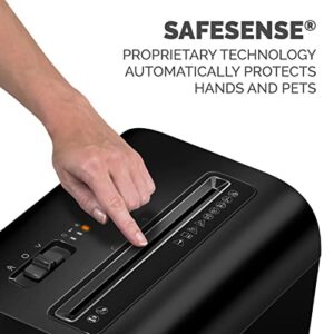 Fellowes LX65 10-Sheet, P4 Cross-Cut Deskside Paper Shredder with SafeSense