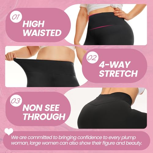 CAMPSNAIL 4 Pack Biker Shorts for Women High Waist - 3"/5"/8" Tummy Control Soft Athletic Yoga Workout Running Gym Shorts