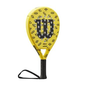 Wilson Minions Junior Eyes Padel Racket, for Children, Fibreglass/EVA, 300 g, Yellow/Black, WR070611U0