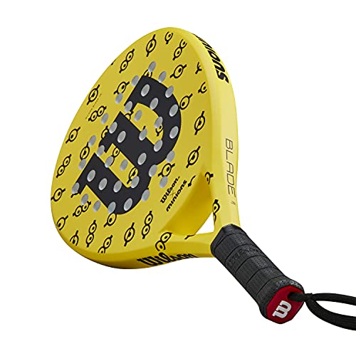 Wilson Minions Junior Eyes Padel Racket, for Children, Fibreglass/EVA, 300 g, Yellow/Black, WR070611U0