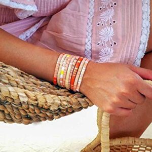 KELITCH New Miyuki Tila Beaded Stretch Bracelets Women Tila Bracelets Stackable Friendship Bracelets