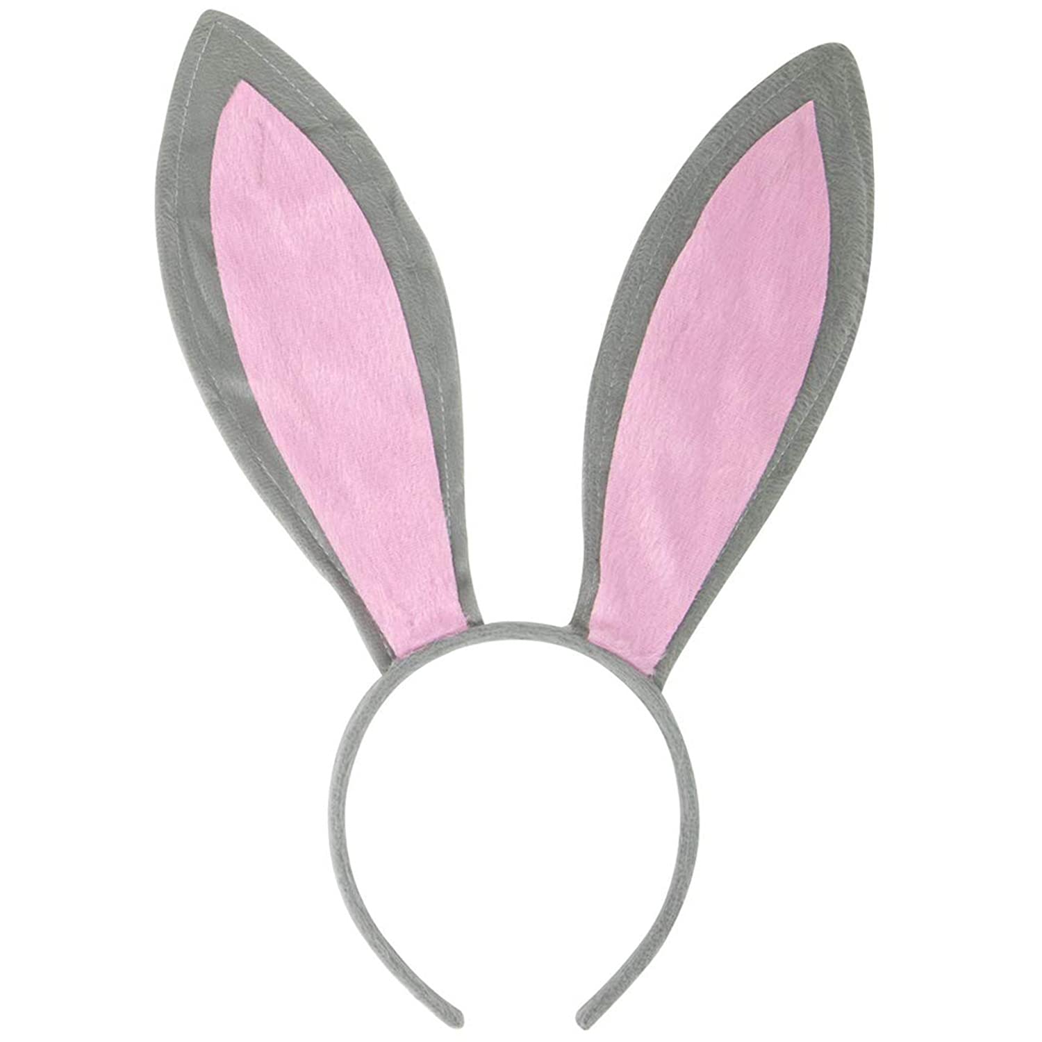 Funcredible Gray Bunny Ears Headband - Rabbit Ears Headband - Bunny Cosplay Costume Accessories - Bendable Bunny Ears for Kids and Adult