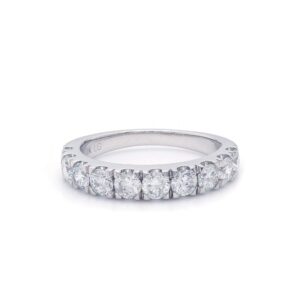 14k White Gold Lab-Grown Diamond Wedding Band Ring (1 1/2 cttw, F-G Color, VS-SI Clarity) Size 4.5