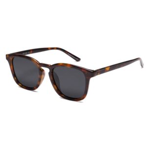 sojos polarized sunglasses for women men classic vintage style shades sj2155 tortoise/grey