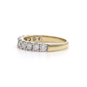 14k Yellow Gold Lab-Grown Diamond Wedding Band Ring (1 1/2 cttw, F-G Color, VS-SI Clarity) Size 4.5