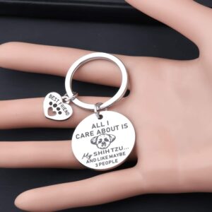 Lywjyb Birdgot Dog Owner Gift Shih Tzu Dog Keychain Dog Mom Gift Shih Tzu Lovers Jewelry Pet Dog Gift Funny Sarcastic Dog Gift (Shih Tzu ky)