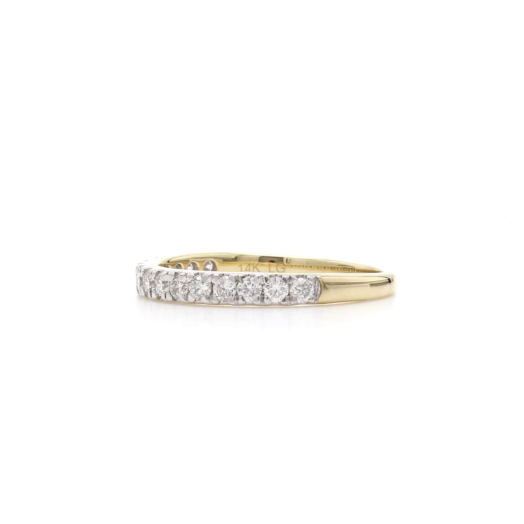 14k Yellow Gold Lab-Grown Diamond Wedding Ring Band (1/2 cttw, F-G Color, VS-SI Clarity) Size 5.5