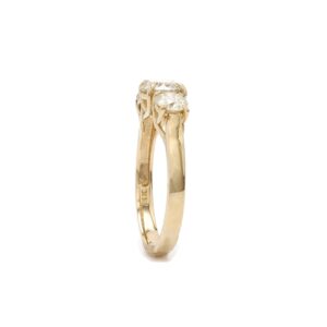 14k Yellow Gold Lab-Grown Diamond 3 Stone Wedding Engagement Ring (1.00 cttw, I-J Color, VS2-SI1 Clarity) Size 7.5