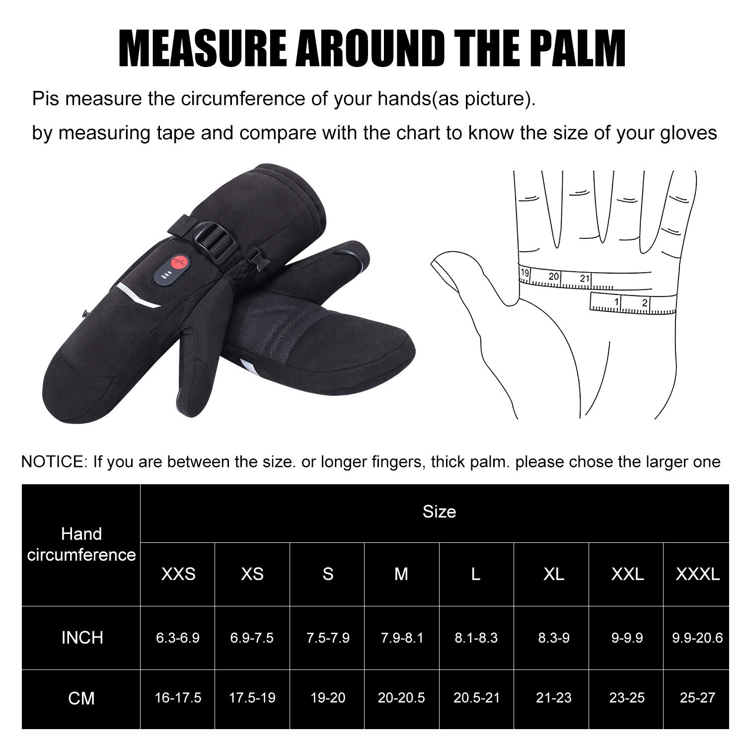 Heated Ski Gloves Mens Women Kids Mittens Electric Rechargeable Battery Gloves for Winter Skiing Skating Snow Camping Hiking Heated Arthritis Hand Warmer Gloves