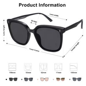 SOJOS Sunglasses for Women Men Vintage Style Shades SJ2157,Black/Grey