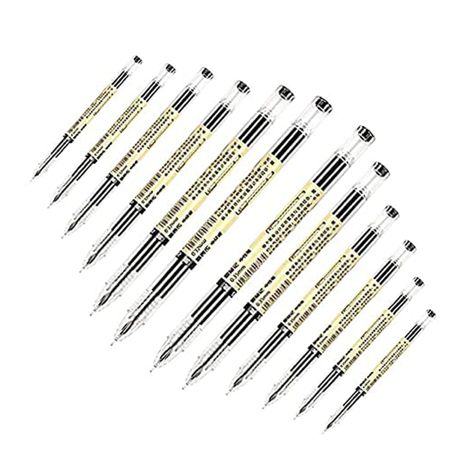 Liquid Ink Rollerball Pens Ballpoint Pens Gel Ink Pen Quick-Drying Extra-Fine Premium Japanese Style 0.38 mm point Rolling Ball Maker Pens for Office School Stationery Supply 12 Pcs/Set Black