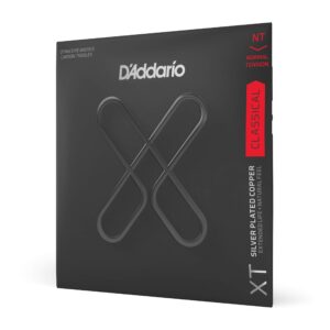 d'addario xt dynacore classical guitar strings, xtc45ff, normal tension, silver plated copper, carbon trebles