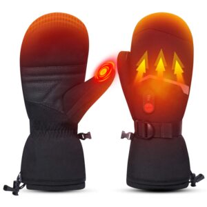 heated ski gloves mens women kids mittens electric rechargeable battery gloves for winter skiing skating snow camping hiking heated arthritis hand warmer gloves