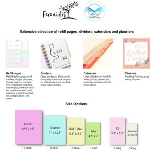 A5 Color Notes Refill to do list for Ring Bound Planners and Notebooks, fits Filofax, Kikki K, Recollection, Carpe Diem, 6 Ring binder, (PLANNER NOT INCLUDED) (Pink (To Do))