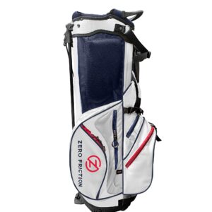 Zero Friction White Golf Stand Bag, Bonus 40" Golf Towel & Men's Universal-Fit Golf Glove Included