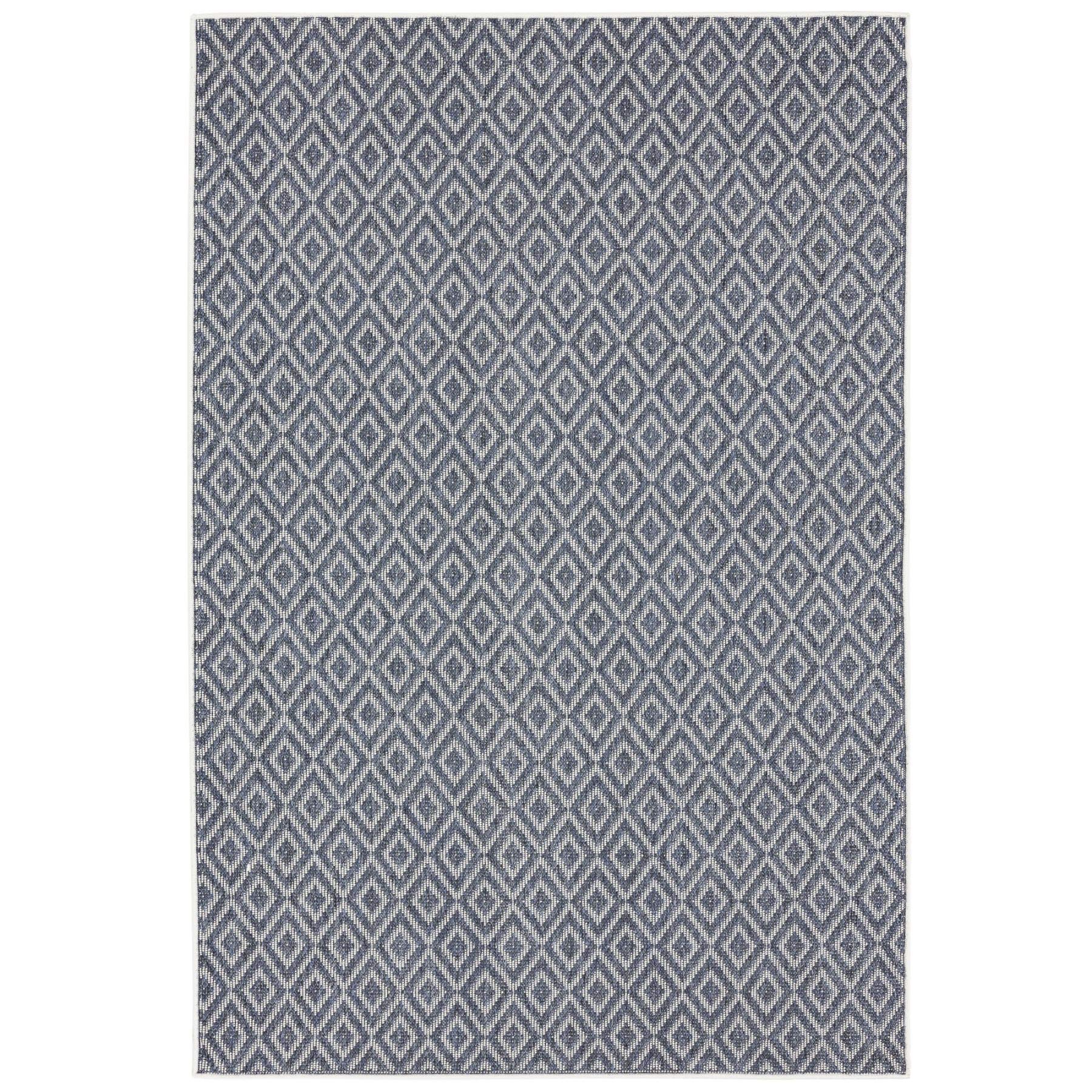 Home Dynamix Tripoli Lydia Modern Indoor/Outdoor Area Rug, Denim/Cream, 6'6"x9'6" Rectangle