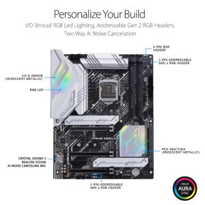 ASUS Prime Z590-A LGA 1200 (Intel®11th/10th Gen) ATX motherboard (14+2 DrMOS power stages,3X M.2, Intel® 2.5 Gb LAN, USB 3.2 front panel Type-C, Thunderbolt™ 4, Aura Sync RGB lighting)