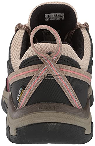 KEEN Women's Ridge Flex Low Height Waterproof Hiking Boots, Rhubarb/Brindle, 5