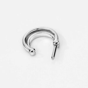 FANSING 16g 6mm Septum Ring for Women 316L Surgical Steel Septum Clicker Hypoallergenic Septum Jewelry 16 Gauge Crescent Moon Piercing Clicker