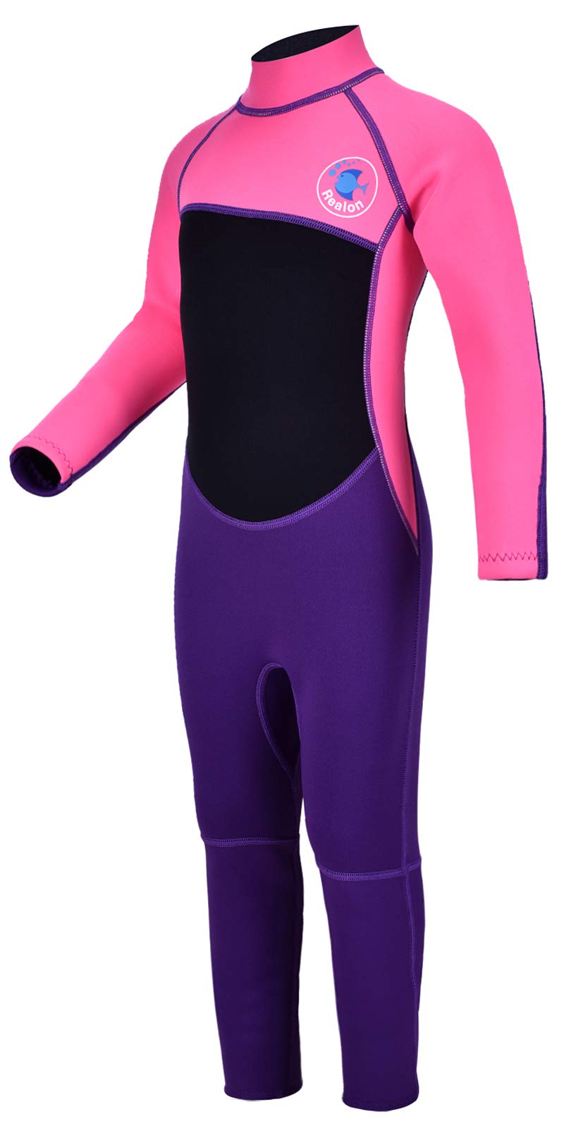 REALON Kids Wetsuit for Toddler Girls Boys and Youth,3mm Neoprene Swimsuits Children Wet Suits 2mm Shorty/Full Long Sleeve Back Zip in Cold Water Warmth for Swimming Diving Jet Skiing Surfing