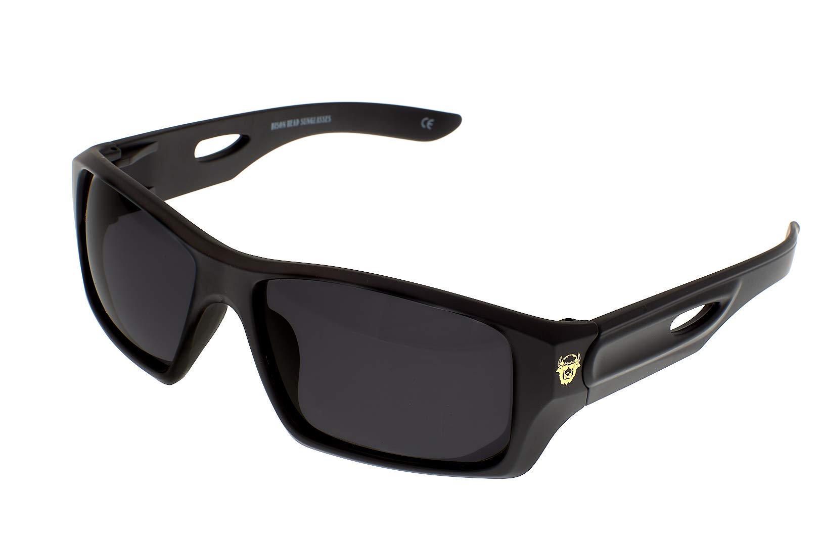 Bison Head High Plains Series XXL Shades - Black Frame/Smoke Lens