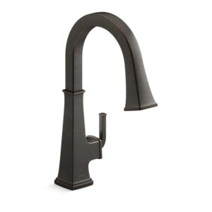 KOHLER 23830-2BZ RIff Single-Handle, Kitchen Sink Faucet with Pull-Down Sprayer, Oil Rubbed Bronze