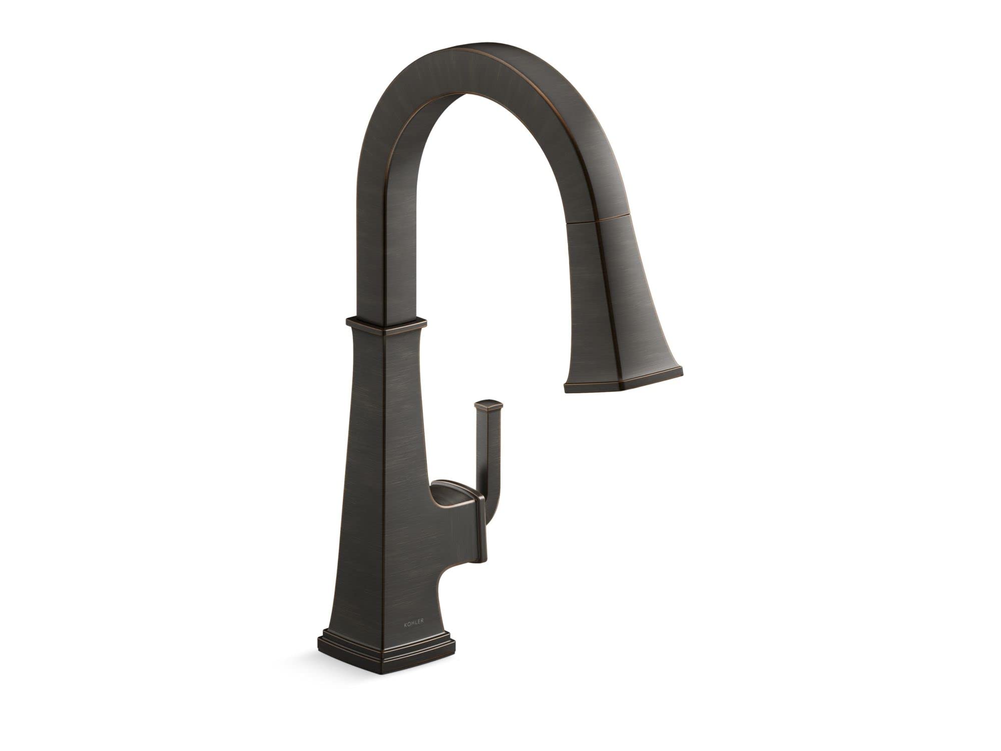 KOHLER 23830-2BZ RIff Single-Handle, Kitchen Sink Faucet with Pull-Down Sprayer, Oil Rubbed Bronze