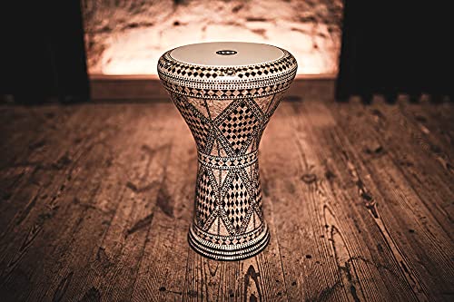 Meinl Percussion Artisan Edition Doumbek with Cast Aluminum Shell and Mother of Pearl Inlay — Made in Egypt — 8 3/4" Tunable All-Weather Synthetic Head, 2-Year Warranty, Mosaic Royale (AEED1)