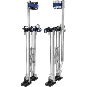 olenyer 24" - 40" drywall stilts for adults height adjustable aluminum work stilts for sheetrock drop ceiling painting painter exterior wall painting or high shrub trimming