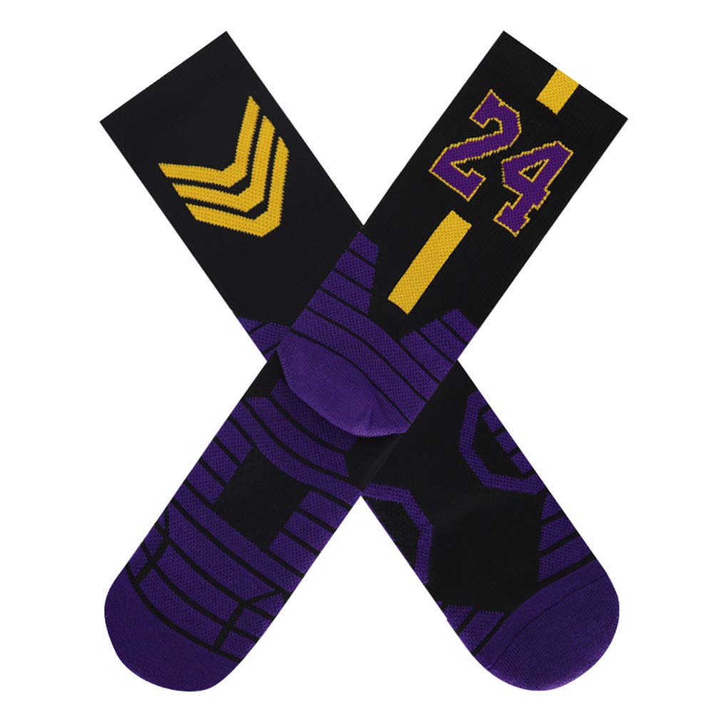 Gecaitez Athletic Socks Basketball Crew Socks-Cotton Moisture Wicking Socks For Football & Running 1-Pair Unisex