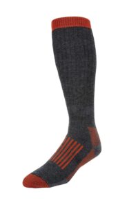 simms men's merino wool thermal otc sock, xl, carbon