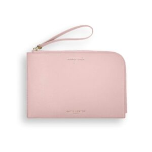 katie loxton amazing auntie womens vegan leather secret message pouch clutch pale pink