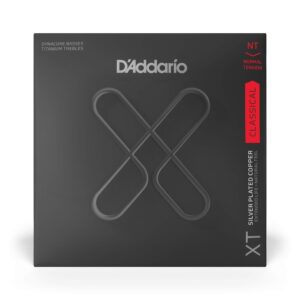 D'Addario Guitar Strings - XT Coated Classical Guitar Strings - XTC45TT - Silver Plated Copper, XT Dynacore, Titanium Trebles - Normal Tension