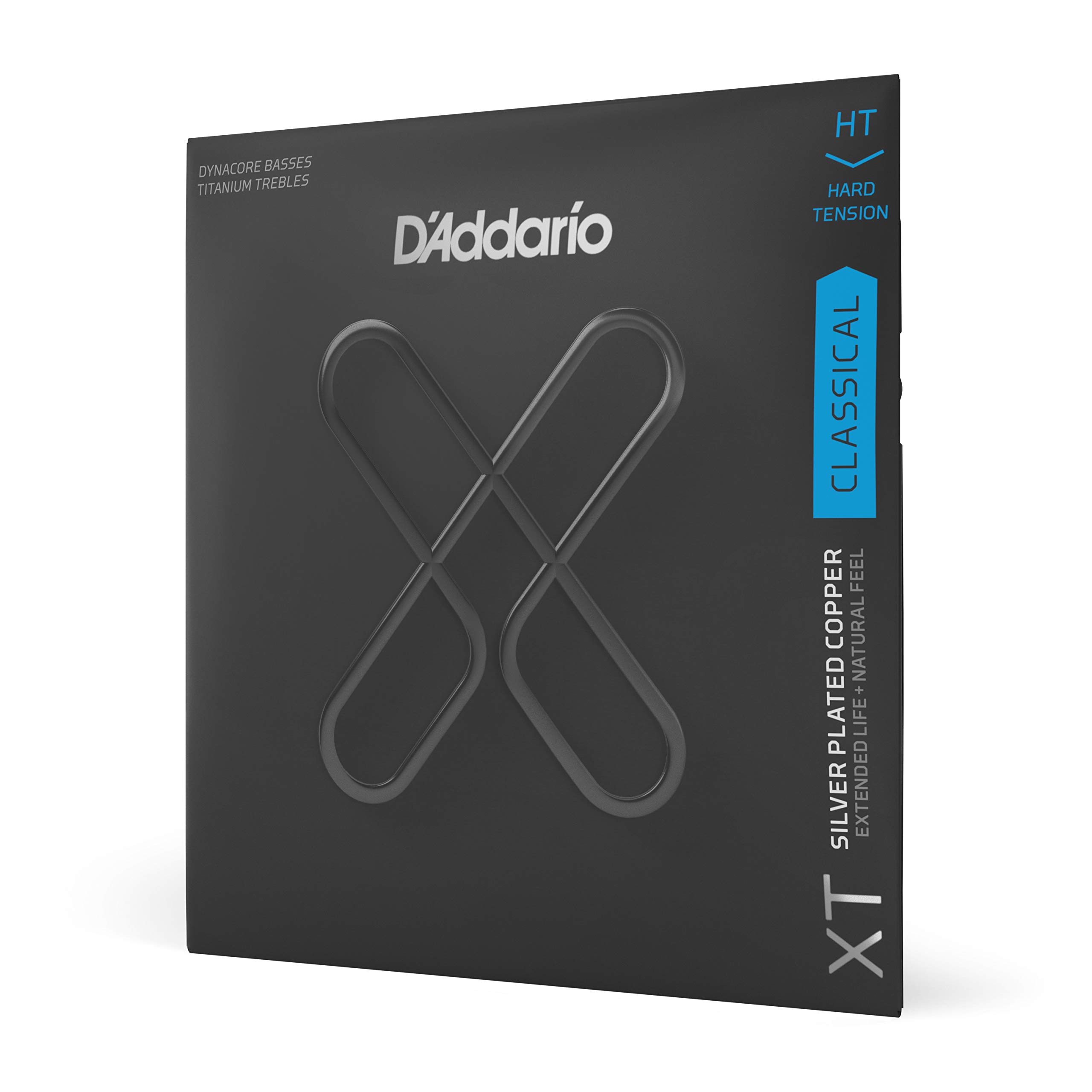 D'Addario Guitar Strings - XT Coated Classical Guitar Strings - XTC46TT - Silver Plated Copper, XT Dynacore, Titanium Trebles - Hard Tension