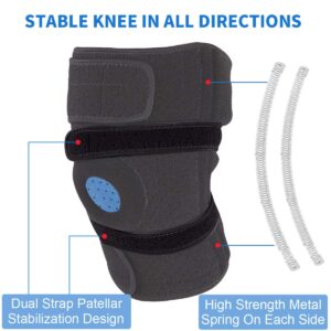 Nvorliy Plus Size Knee Brace for Knee Pain, Extra Large Knee Brace for Women and Men, Adjustable Knee Support with Side Stabilizers for Knee Pain Relief, Arthritis, ACL, LCL, MCL, Injury Recovery