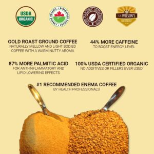 Organic Coffee Enema Coffee Gold Coffee Enema Organic by S A Wilson Enema Coffee 6- PACK With Kinara Coffee Scoop