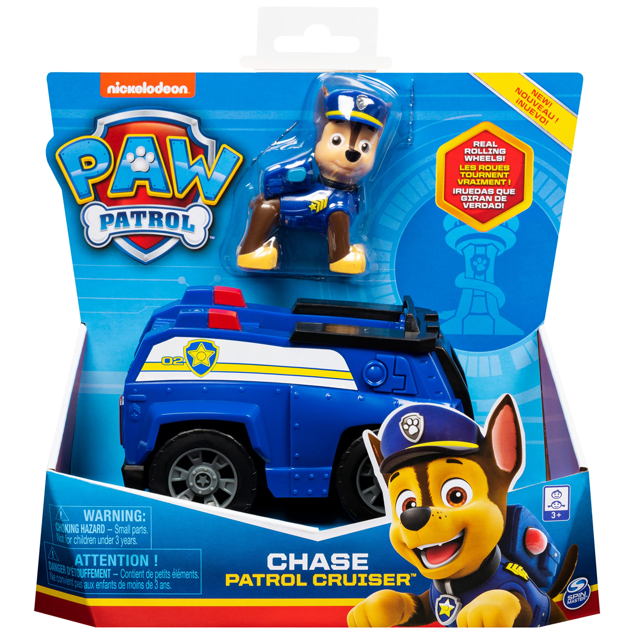 Spin Master 6061799 PAW Patrol Chase`s Patrol Cruiser Vehicle Toy with Collectible Figure