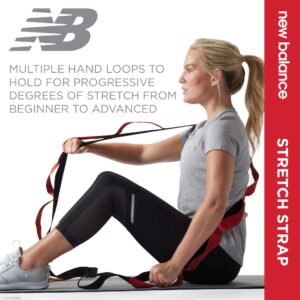 New Balance Stretching Strap with Loops for Flexibility - Stretch Bands for Yoga & Physical Therapy - Exercise & Workout Straps