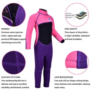 REALON Kids Wetsuit for Toddler Girls Boys and Youth,3mm Neoprene Swimsuits Children Wet Suits 2mm Shorty/Full Long Sleeve Back Zip in Cold Water Warmth for Swimming Diving Jet Skiing Surfing