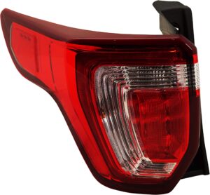 evan fischer driver side tail light compatible with 2016-2019 ford explorer & 2016-2019 police interceptor utility - fo2800251