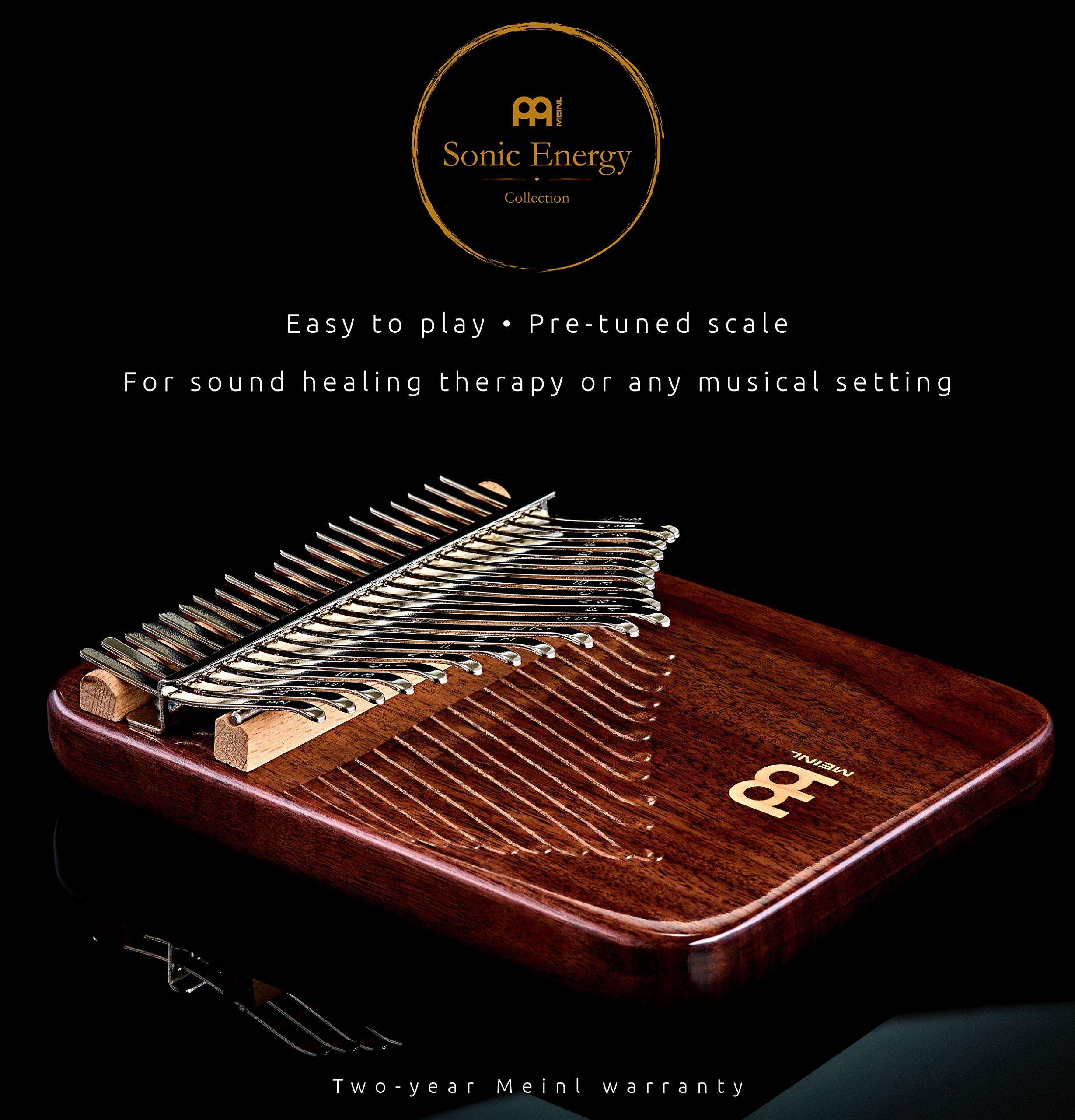 Kalimba Thumb Piano, 21 Keys — Includes Tuning Hammer and Case — For Meditation, ASMR, Sound Therapy and Yoga, 2-YEAR WARRANTY