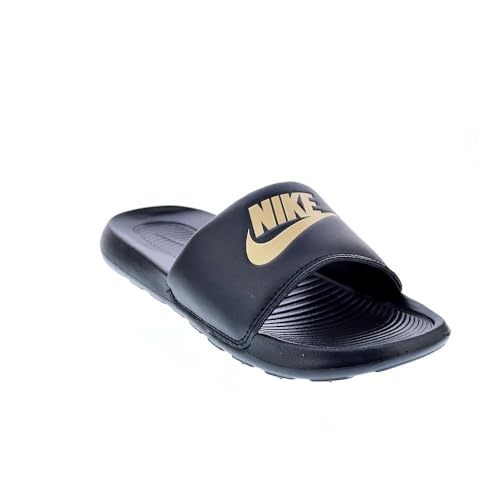 Nike Men's Victori One Slide Sandals Black/Metallic Gold-Black, Size 11