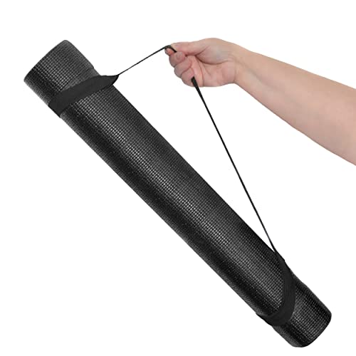 Upward Fit 20 Pack Bulk Classic Yoga Mats with Carrying Straps, Bundle Exercise Mats for Fitness, Stretching, or Workout, 68 x 24 Inches, 4mm Thick, Gym Mats for Schools and Studios, Black